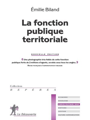 cover image of La fonction publique territoriale